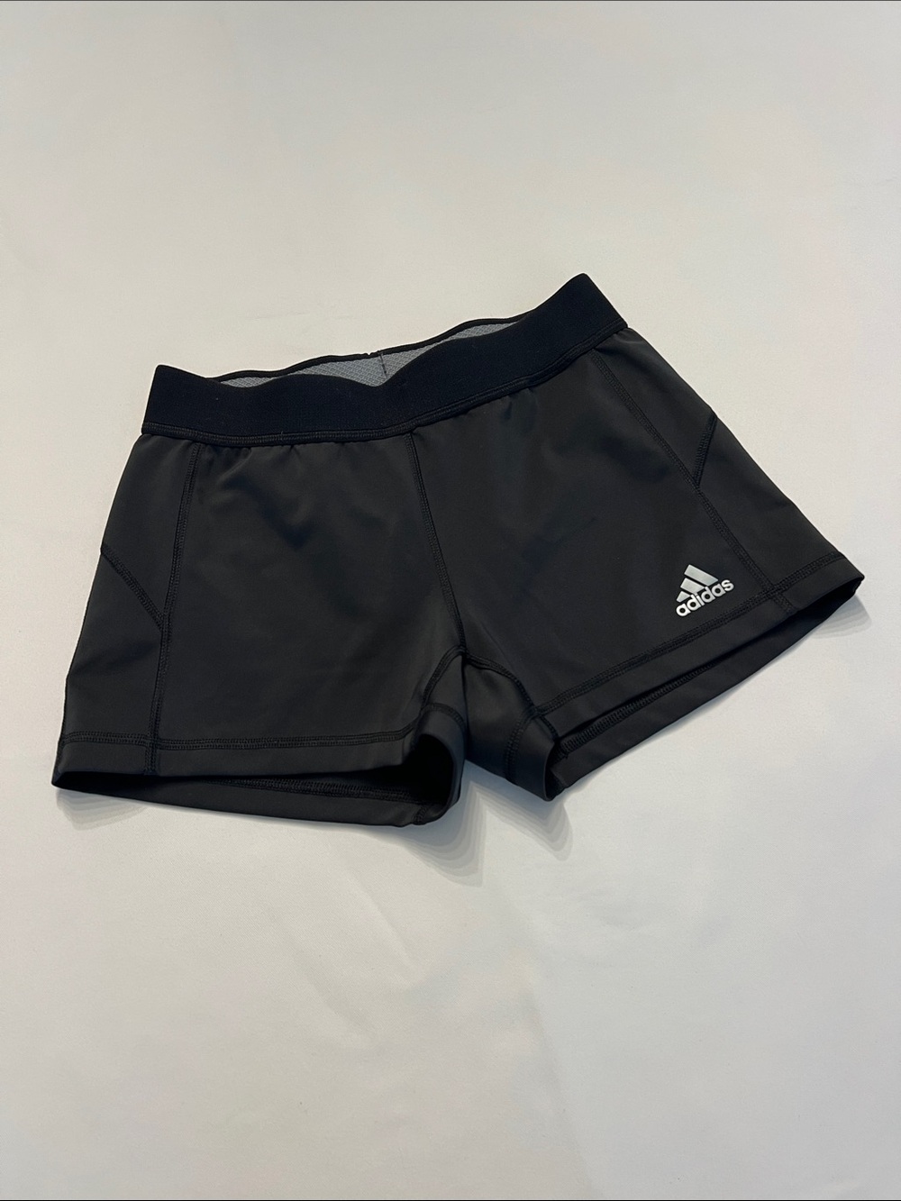adidas Black Women’s Techfit Compression Shorts with Logo Great Condition Size M
